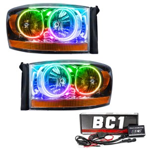 Dodge Ram Headlight Assemblies - ORACLE Lighting - ColorSHIFT w/ BC1 Controller - 2006